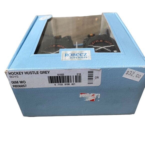 Robeez Soft Soles Size 0-6 months Leather Shoes Slippers Little Guy Big Game - Picture 4 of 4